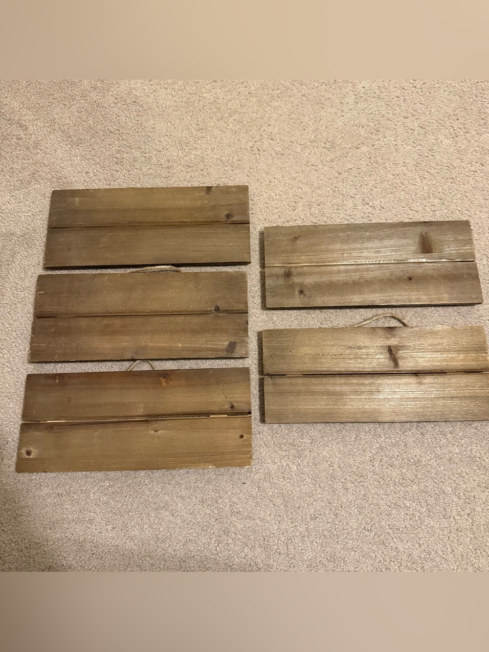 Wood Plaques For Crafts DIY Projects Signs Set Of Five